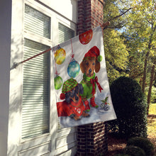 Load image into Gallery viewer, Dachshund Christmas Jingle Flag Canvas House Size PPP3085CHF
