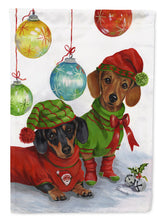 Load image into Gallery viewer, Dachshund Christmas Jingle Flag Canvas House Size PPP3085CHF