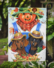 Load image into Gallery viewer, Dachshund Fall Scarecrow Garden Flag – Decorative Outdoor Yard Flag PPP3086GF