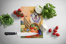 Load image into Gallery viewer, English Bulldog Autumn Glass Cutting Boards – Durable, Decorative Kitchen Art Large PPP3090LCB