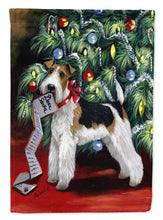 Load image into Gallery viewer, Fox Terrier Christmas Dear Santa Flag Canvas House Size PPP3092CHF