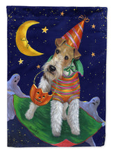 Load image into Gallery viewer, Fox Terrier Halloween Trick or Treat Garden Flag – Decorative Outdoor Yard Flag PPP3093GF