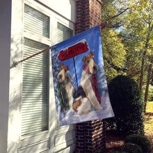 Load image into Gallery viewer, Fox Terrier Christmas We Believe Flag Canvas House Size PPP3094CHF