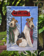 Load image into Gallery viewer, Fox Terrier Christmas We Believe Garden Flag – Decorative Outdoor Yard Flag PPP3094GF
