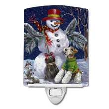 Load image into Gallery viewer, Fox Terrier Christmas Winter Fun Ceramic Night Light PPP3095CNL