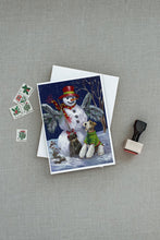 Load image into Gallery viewer, Fox Terrier Christmas Winter Fun Greeting Cards -  Blank Note Cards – 8-Pack of Artist-Designed Cards with Envelopes