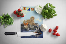 Load image into Gallery viewer, Golden Retriever Retreat Glass Cutting Boards – Durable, Decorative Kitchen Art Large PPP3100LCB