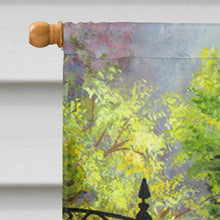 Load image into Gallery viewer, Golden Retriever At the Gate Flag Canvas House Size PPP3101CHF