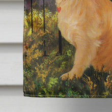 Load image into Gallery viewer, Golden Retriever At the Gate Flag Canvas House Size PPP3101CHF