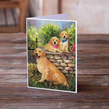 Load image into Gallery viewer, Golden Retriever At the Gate Greeting Cards -  Blank Note Cards – 8-Pack of Artist-Designed Cards with Envelopes