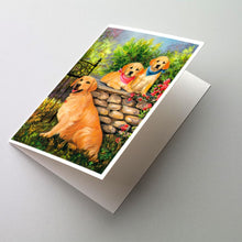 Load image into Gallery viewer, Golden Retriever At the Gate Greeting Cards -  Blank Note Cards – 8-Pack of Artist-Designed Cards with Envelopes