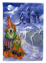 Load image into Gallery viewer, Golden Retriever Halloween Flag Canvas House Size PPP3102CHF