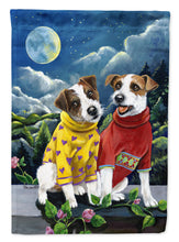 Load image into Gallery viewer, Jack Russell Terrier Moon Phase Flag Canvas House Size PPP3106CHF