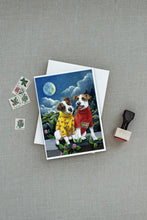 Load image into Gallery viewer, Jack Russell Terrier Moon Phase Greeting Cards -  Blank Note Cards – 8-Pack of Artist-Designed Cards with Envelopes