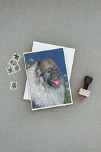 Load image into Gallery viewer, Keeshond Greeting Cards -  Blank Note Cards – 8-Pack of Artist-Designed Cards with Envelopes