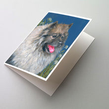 Load image into Gallery viewer, Keeshond Greeting Cards -  Blank Note Cards – 8-Pack of Artist-Designed Cards with Envelopes