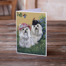Load image into Gallery viewer, Maltese Mr &amp; Mrs Greeting Cards -  Blank Note Cards – 8-Pack of Artist-Designed Cards with Envelopes