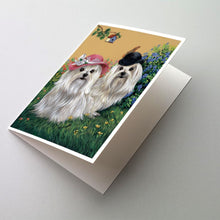 Load image into Gallery viewer, Maltese Mr &amp; Mrs Greeting Cards -  Blank Note Cards – 8-Pack of Artist-Designed Cards with Envelopes
