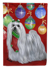 Load image into Gallery viewer, Maltese Christmas Stocking Stuffer Flag Canvas House Size PPP3114CHF