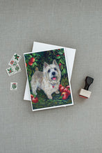 Load image into Gallery viewer, Norwich Terrier Apple Grove Greeting Cards -  Blank Note Cards – 8-Pack of Artist-Designed Cards with Envelopes