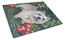 Load image into Gallery viewer, Norwich Terrier Apple Grove Glass Cutting Boards – Durable, Decorative Kitchen Art Large PPP3116LCB
