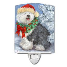 Load image into Gallery viewer, Old English Sheepdog Christmas Ceramic Night Light PPP3117CNL
