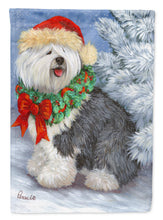 Load image into Gallery viewer, Old English Sheepdog Christmas Garden Flag – Decorative Outdoor Yard Flag PPP3117GF