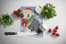 Load image into Gallery viewer, Old English Sheepdog Christmas Glass Cutting Boards – Durable, Decorative Kitchen Art Large PPP3117LCB