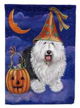 Load image into Gallery viewer, Old English Sheepdog Halloween Flag Canvas House Size PPP3118CHF