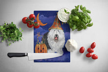 Load image into Gallery viewer, Old English Sheepdog Halloween Glass Cutting Boards – Durable, Decorative Kitchen Art Large PPP3118LCB