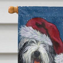 Load image into Gallery viewer, Old English Sheepdog Christmas Snow Flag Canvas House Size PPP3120CHF