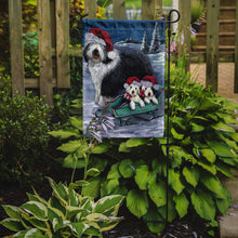 Load image into Gallery viewer, Old English Sheepdog Christmas Snow Garden Flag – Decorative Outdoor Yard Flag PPP3120GF