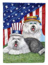 Load image into Gallery viewer, Old English Sheepdog USA Flag Canvas House Size PPP3121CHF