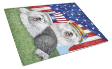 Load image into Gallery viewer, Old English Sheepdog USA Glass Cutting Boards – Durable, Decorative Kitchen Art Large PPP3121LCB