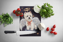 Load image into Gallery viewer, Westie Christmas Angel Glass Cutting Boards – Durable, Decorative Kitchen Art Large PPP3123LCB