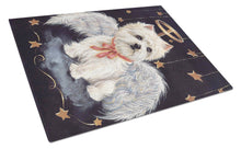 Load image into Gallery viewer, Westie Christmas Angel Glass Cutting Boards – Durable, Decorative Kitchen Art Large PPP3123LCB