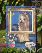 Load image into Gallery viewer, Yorkie Pretty as a Picture Garden Flag – Decorative Outdoor Yard Flag PPP3126GF