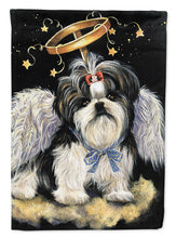 Load image into Gallery viewer, Shih Tzu Christmas Angel Flag Canvas House Size PPP3127CHF