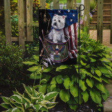 Load image into Gallery viewer, Westie Little Drummer Boy USA Garden Flag – Decorative Outdoor Yard Flag PPP3129GF