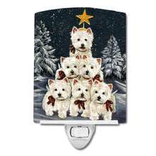 Load image into Gallery viewer, Westie Christmas Family Tree Ceramic Night Light PPP3130CNL