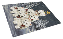 Load image into Gallery viewer, Westie Christmas Family Tree Glass Cutting Boards – Durable, Decorative Kitchen Art Large PPP3130LCB