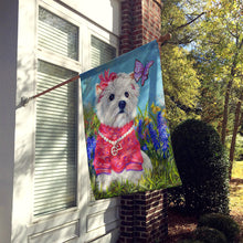 Load image into Gallery viewer, Westie Springtime Flag Canvas House Size PPP3132CHF