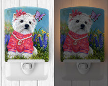 Load image into Gallery viewer, Westie Springtime Ceramic Night Light PPP3132CNL