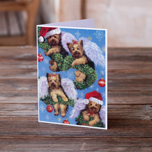 Load image into Gallery viewer, Yorike Christmas Angels Everywhere Greeting Cards -  Blank Note Cards – 8-Pack of Artist-Designed Cards with Envelopes