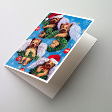 Load image into Gallery viewer, Yorike Christmas Angels Everywhere Greeting Cards -  Blank Note Cards – 8-Pack of Artist-Designed Cards with Envelopes