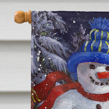 Load image into Gallery viewer, Westie Snowpeople Flag Canvas House Size PPP3135CHF