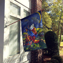 Load image into Gallery viewer, Westie Halloween Witch Flag Canvas House Size PPP3139CHF