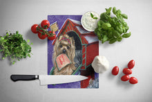 Load image into Gallery viewer, Yorkie Christmas Letter to Santa Glass Cutting Boards – Durable, Decorative Kitchen Art Large PPP3140LCB