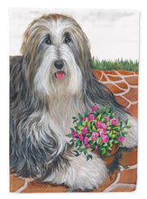 Load image into Gallery viewer, Bearded Collie Pot of Roses Garden Flag – Decorative Outdoor Yard Flag PPP3141GF