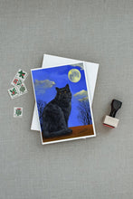 Load image into Gallery viewer, Black Cat Hocus Pocus Halloween Greeting Cards -  Blank Note Cards – 8-Pack of Artist-Designed Cards with Envelopes